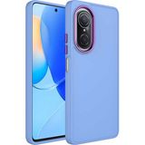 Maks Technology Huawei Nova 9 SE Kılıf Metal Çerçeve ve Buton Tasarımlı Silikon MKST Luna Kapak - Lila
