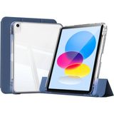 Maks Technology iPad 10.9 2022 (10.nesil) Kılıf Magnetik Ayrılabilen Airbagli mkst Sliding Tablet Kılıfı - Laciver - Lacivert