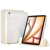 Maks Technology iPad Air 11 2024 Kılıf Magnetik Ayrılabilen Airbagli mkst Sliding Tablet Kılıfı - Gold