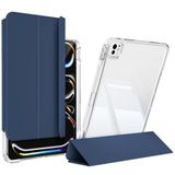 Maks Technology ipad Pro 11 2024 Kılıf Magnetik Ayrılabilen Airbagli mkst Sliding Tablet Kılıfı - Lacivert