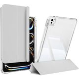 Maks Technology iPad Pro 11 2025 M5 Kılıf Magnetik Ayrılabilen Airbagli Maks Sliding Tablet Kılıfı - Gri