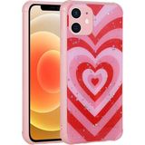 Maks Technology İphone 11 Kılıf Simli Desenli Kamera Korumalı Parlak Mkst Popy Kapak - Kalp