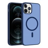 Maks Technology iPhone 12 Pro Kılıf M-safe Şarj Özellikli MKST Babet Kapak - Mavi