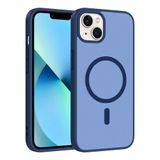 Maks Technology iPhone 13 Kılıf M-safe Şarj Özellikli MKST Babet Kapak - Mavi
