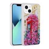 Maks Technology iPhone 13 Uyumlu Simli Desenli Kamera Korumalı Parlak MKST Popy Kılıf-Kulübe