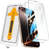Maks Technology İphone 14 Pro Max Mkst 3D Oliv Hd Temperli Cam Ekran Koruyucu + Kolay Uygulama Aparatı - Şeffaf