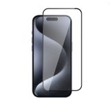 Maks Technology iPhone 15 Plus MKST 3D Rika Temperli Cam Ekran Koruyucu - Siyah