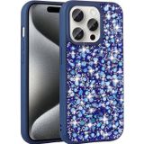Maks Technology iPhone 15 Pro Max Kılıf Parlak Taşlı Tasarım MKST Linea Kapak - Lacivert
