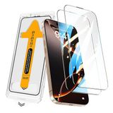 Maks Technology iPhone 15 Pro Max MKST 2.5D Oliv HD Temperli Cam Ekran Koruyucu + Kolay Uygulama Aparatı - Şeffaf