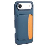 Maks Technology iPhone 17 Air Kılıf Kartlıklı MKST X-Kart Silikon Kapak - Lacivert