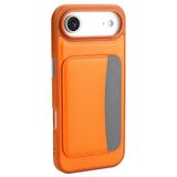 Maks Technology iPhone 17 Air Kılıf Kartlıklı MKST X-Kart Silikon Kapak - Turuncu
