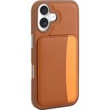 Maks Technology iPhone 17 Kılıf Kartlıklı MKST X-Kart Silikon Kapak - Kahverengi