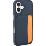 Maks Technology iPhone 17 Kılıf Kartlıklı MKST X-Kart Silikon Kapak - Lacivert