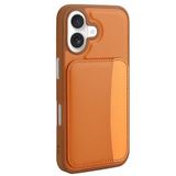 Maks Technology iPhone 17 Kılıf Kartlıklı MKST X-Kart Silikon Kapak - Turuncu