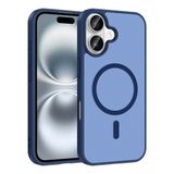 Maks Technology iPhone 17 Kılıf M-safe Şarj Özellikli MKST Babet Kapak - Mavi