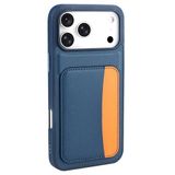 Maks Technology iPhone 17 Pro Kılıf Kartlıklı MKST X-Kart Silikon Kapak - Lacivert