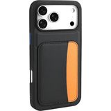 Maks Technology iPhone 17 Pro Kılıf Kartlıklı MKST X-Kart Silikon Kapak - Siyah