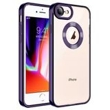 Maks Technology iPhone 8 Kılıf Kamera Korumalı Logo Gösteren MKST Omega Kapak - Derin Mor