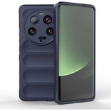 Maks Technology Mi 13 Ultra Kılıf Esnek TPU Oyuklu Arka Yüzey Tasarımlı MKST Etnik Silikon Kapak - Lacivert