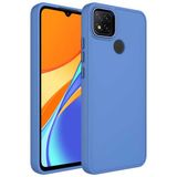 Maks Technology Redmi 10A Kılıf Metal Çerçeve Ve Buton Tasarımlı Silikon Mkst Luna Kapak - Lavendery Gray