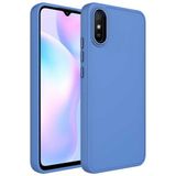 Maks Technology Redmi 9A Kılıf Metal Çerçeve Ve Buton Tasarımlı Silikon Mkst Luna Kapak - Lavendery Gray