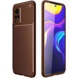 Maks Technology Vivo V21 Kılıf MKST Negro Silikon Kapak - Kahverengi