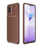 Maks Technology Vivo V21E Kılıf MKST Negro Silikon Kapak - Kahverengi
