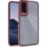 Maks Technology Vivo Y20 Kılıf MKST Flora Kapak - Kırmızı