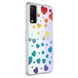 Maks Technology Vivo Y20 Kılıf Mkst M-Blue Desenli Kapak - Heart No3
