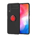 Maks Technology Vivo Y20 Kılıf Mkst Ravel Silikon Kapak - Siyah-Kırmızı