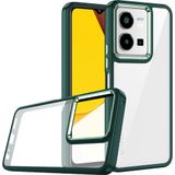 Maks Technology Vivo Y35 Kılıf MKST Flora Kapak - Yeşil