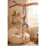 Maks Toys Gri Pamuklu Sevimli Peluş Maymun 70 cm Elleri Yapışan Unisex Oyuncak