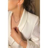 MAKSESUAR Zirkon Taşlı Su Yolu KOLYE & BİLEKLİK & KÜPE Seti