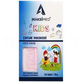 Maksimed 3 Katlı Meltblown Pembe Çocuk Maskesi Telli 10'lu (ÜTS Kayıtlı)