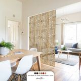 Makta ® Modüler Sarkıt Paravan Sistemi | Lazer Kesim Ahşap Paravan Seperatör | Easyconnect™ Kolay Montaj - 40 x 40 cm - Çam