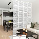 Makta ® Modüler Sarkıt Paravan Sistemi | Lazer Kesim Ahşap Paravan Seperatör | Easyconnect™ Kolay Montaj - 40 x 40 cm - Çok Renkli