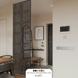 Makta ® Modüler Sarkıt Paravan Sistemi | Lazer Kesim Ahşap Paravan Seperatör | Easyconnect™ Kolay Montaj - 40x40cm - Ahşap - Rebab