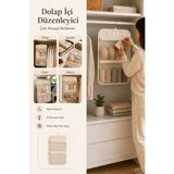 Makyaj Organizeri Asılabilir 4 Cepli Şeffaf Kozmetik Düzenleyici Banyo Dolap Makyaj Masası Organizeri