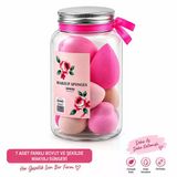 Makyaj Süngeri Seti Plastik Kovada 70 Adet Fondöten Ve Pudra Uygulayıcı Bx-316872