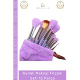 #Makyajfırçası Profesyonel Yumuşak Sentetik Ergonomik Sap Far Fondöten Makyaj Fırçası Seti 13 Parça