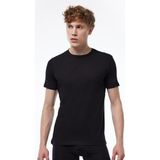 Malabadi 084 Siyah Basic Yuvarlak Yaka İnce Modal Erkek T-shirt