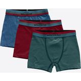Malabadi 3 Lü Paket Bordo Mavi Yeşil Erkek Çocuk Boxer 3M208 - 6 Yaş - Bordo - Yeşil - Mavi