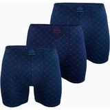 Malabadi Erkek 3 Lü Lacivert Desenli Premium Collection Modal Uzun Boxer 3M250 - Lacivert - Desenli