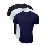 Malabadi Erkek 3 lü Paket Basic Yuvarlak Yaka İnce Modal T-Shirt 084 (as8, numeric_go, Siyah-Beyaz-Lacivert, S)