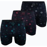 Malabadi Erkek 3 Lü Siyah Desenli Premium Collection Modal Uzun Boxer 3M250 - 3XL - Siyah - Desenli