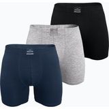 Malabadi Erkek 3 Lü Siyah Gri Füme Premium Collection Modal Uzun Boxer 3M250 - XL - Siyah - Füme - Gri