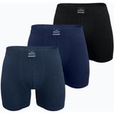 Malabadi Erkek 3 Lü Siyah Lacivert Füme Premium Collection Modal Uzun Boxer 3M250 - Siyah - Lacivert - Füme