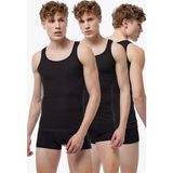 Malabadi Erkek 3 lü%100 Pamuk Yazlık Fileli Atlet 3M081 (Siyah, 2XL)