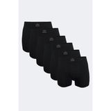 Malabadi Erkek 6 Lı Pamuk Elastan Uzun Boxer 6M073 (SİYAH, 3XL)