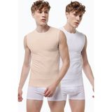 Malabadi Erkek Beyaz Ten Rengi 2 Li Paket Sıfır Yaka Iz Yapmayan Modal Kolsuz Atlet 007 2M007 - Beyaz - Ten - 2XL